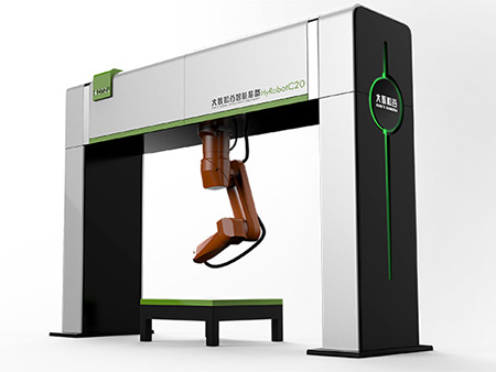 3D Robot fiber laser cutting machine system HyRobotC20